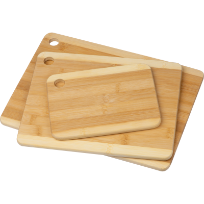 SET OF THREE CUTTING BOARDS in Beige