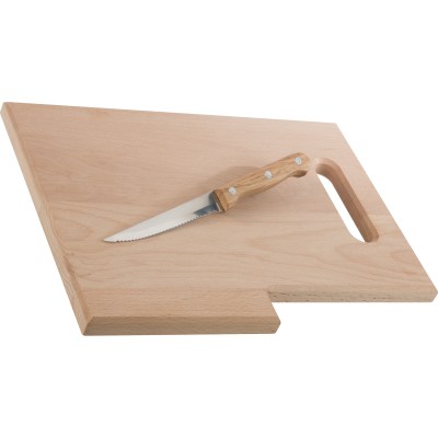 WOOD BOARD with Knife Lizzano in Brown 