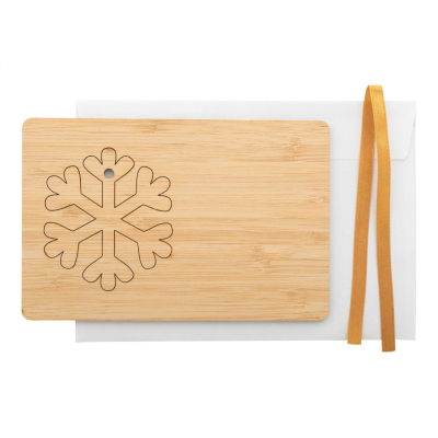 CHRISTMAS CARD, SNOWFLAKE in Natural