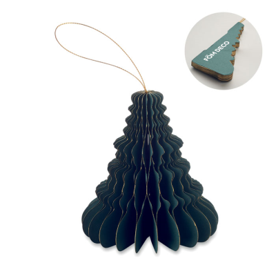 CHRISTMAS PAPER TREE HANGER in Green