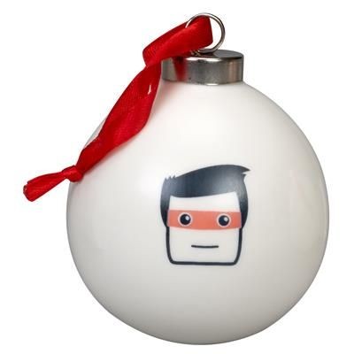 CHRISTMAS TREE BAUBLE in White