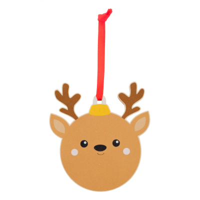 CHRISTMAS TREE ORNAMENT, REINDEER in Brown