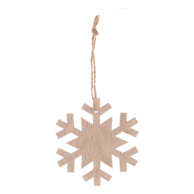 CHRISTMAS TREE ORNAMENT, SNOWFLAKE in Natural