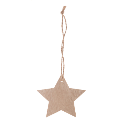 CHRISTMAS TREE ORNAMENT, STAR in Natural