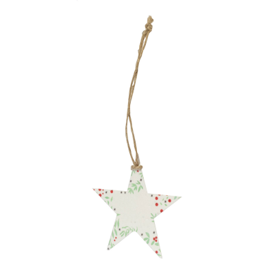 CHRISTMAS TREE ORNAMENT, STAR in Natural
