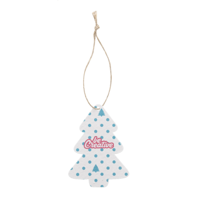CUSTOM SEEDS PAPER CHRISTMAR TREE ORNAMENT, CHRISTMAS TREE in Natural