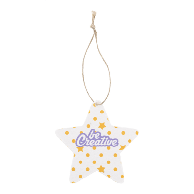 CUSTOM SEEDS PAPER CHRISTMAR TREE ORNAMENT, STAR in Natural