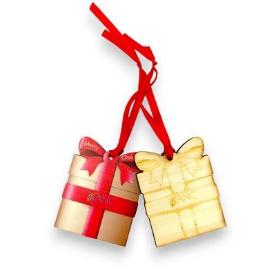 ECO WOOD CHRISTMAS DECORATION PRESENT