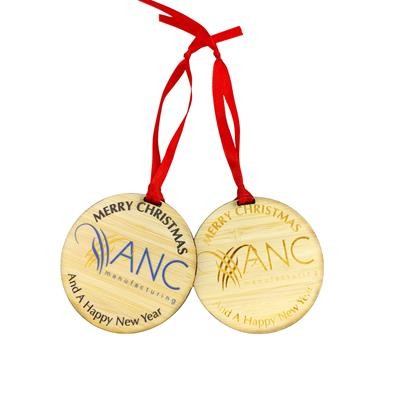 ECO WOOD CHRISTMAS DECORATION ROUND