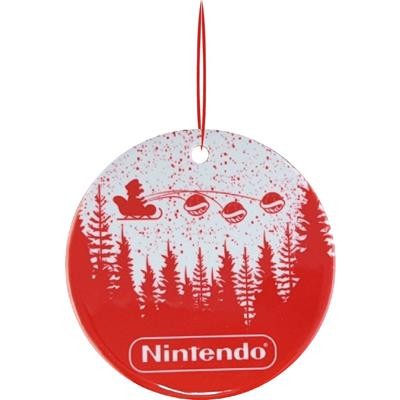 FLAT CIRCLE CHRISTMAS TREE BAUBLE in White