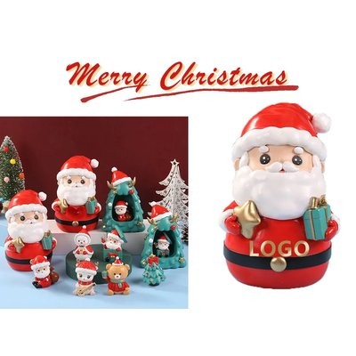 GLOWING FATHER CHRISTMAS SANTA FIGURINE FOR CHRISTMAS DECOR