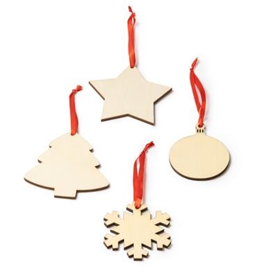 JINGLE WOODEN BAUBLE