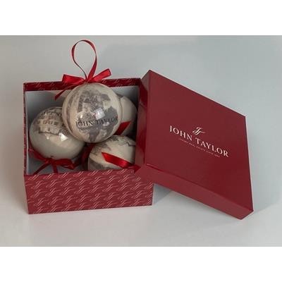UNBREAKABLE CHRISTMAS DECORATION BOX OF 4