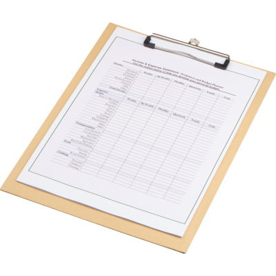 A4 CARDBOARD CARD CLIPBOARD in Beige