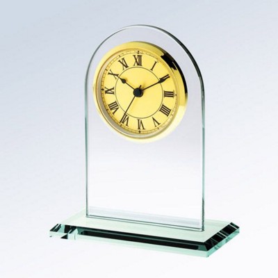 GOLD ROMAN GLASS CLOCK