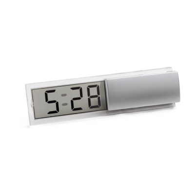 HENRY PS DIGITAL TABLE CLOCK in Satin Silver