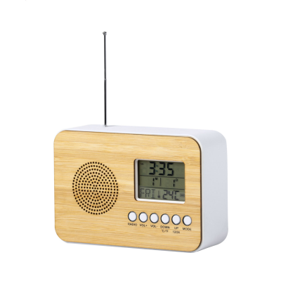 RADIO DESK CLOCK in Natural