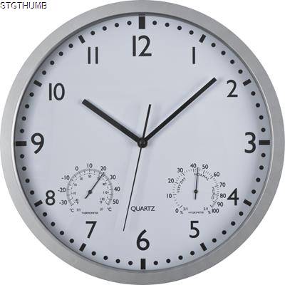 WALL CLOCK with Display in White