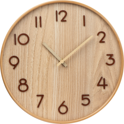 WOOD WALL CLOCK in Beige