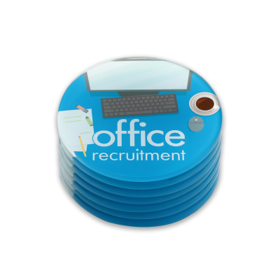 GLASS COASTER ROUND SET OF 6