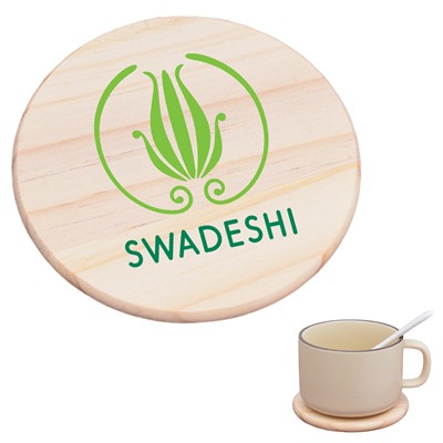 10MM DIAMETER ROUND WOOD COASTER