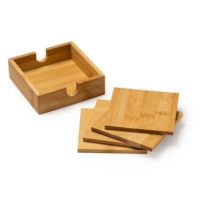 ALGOR BAMBOO COASTER SET