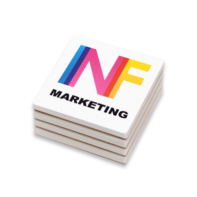 CERAMIC POTTERY COASTER SQUARE SETS OF 4