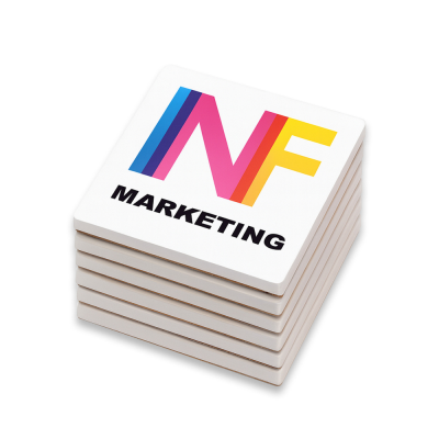 CERAMIC POTTERY COASTER SQUARE SETS OF 6