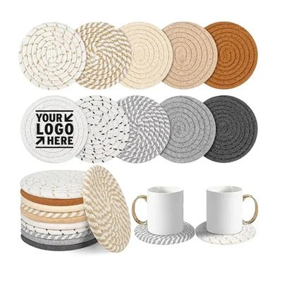 COTTON ROPE WOVEN CUP COASTERS
