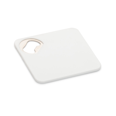 FUNFAYE COASTER with Bottle Opener in White