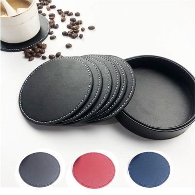 LEATHER ROUND COASTER
