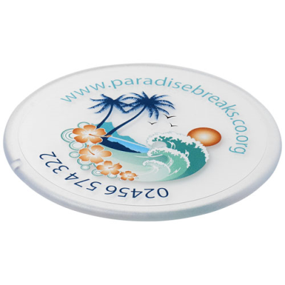 RENZO ROUND PLASTIC COASTER in Clear Transparent Clear Transparent