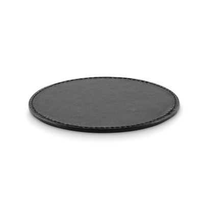 ROUND COASTER in PU in Black