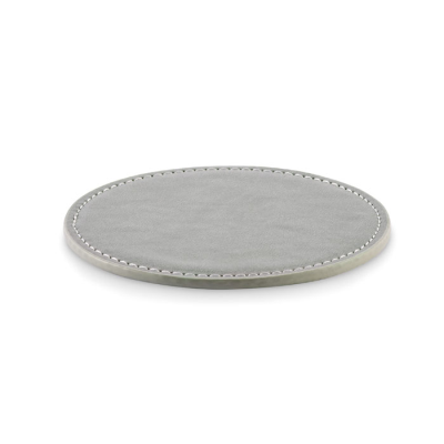 ROUND COASTER in PU in Grey