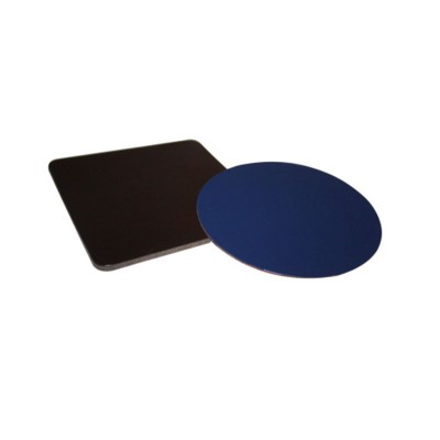 SIMPLE ROUND COASTER in Black Bonded Leather Board