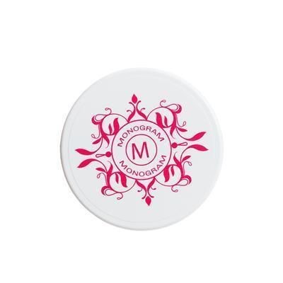 SOLID PLASTIC ROUND COASTER with Shallow Profile & Full Colour Digital Print to Front Face