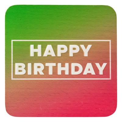 SQUARE BEECH WOOD COASTER