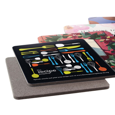 SQUARE PLASTIC FOAM BACKED COASTER