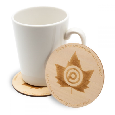 WOOD COASTER (100MM DIAMETER: 3MM THICK)