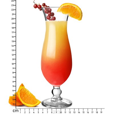390ML (12OZ) HURRICANE COCKTAIL GLASSES in Shatterproof Plastic