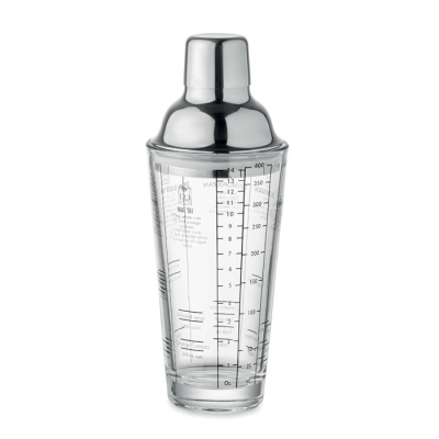 GLASS COCKTAIL SHAKER 400 ML in White