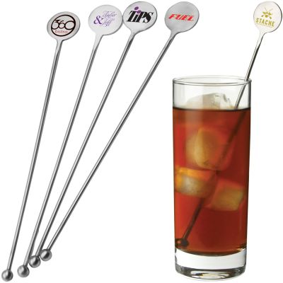 STAINLESS STEEL METAL COCKTAIL STIRRER SWIZZLE STICK