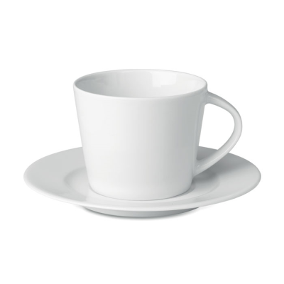 CAPPUCCINO CUP AND SAUCER in White