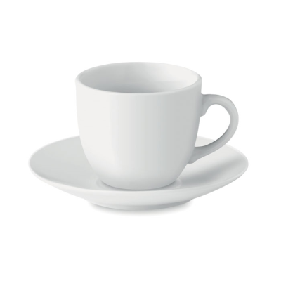 ESPRESSO CUP AND SAUCER 80 ML in White