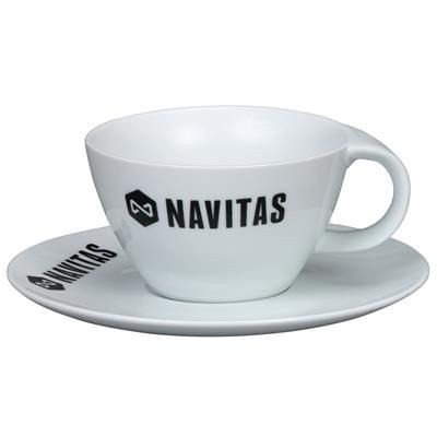 LYNMOUTH CAPPUCCINO MUG & SAUCER in White