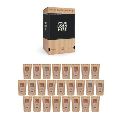 25 PCS PREMIUM COFFEEBREWER GIFT BOX in Brown