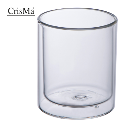 DOUBLE-WALLED CAPPUCCINO CUP 200ML in Clear Transparent