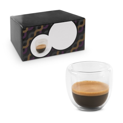 EXPRESSO BOROSILICATE GLASS COFFEE SET with 2 Glasses