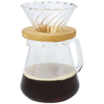 GEIS 500 ML GLASS COFFEE MAKER in Clear Transparent & Natural