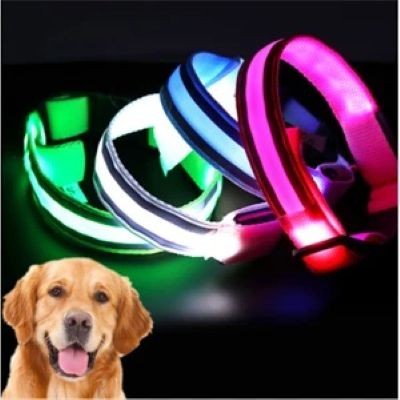 LIGHT UP LED ADJUSTABLE DOG COLLAR